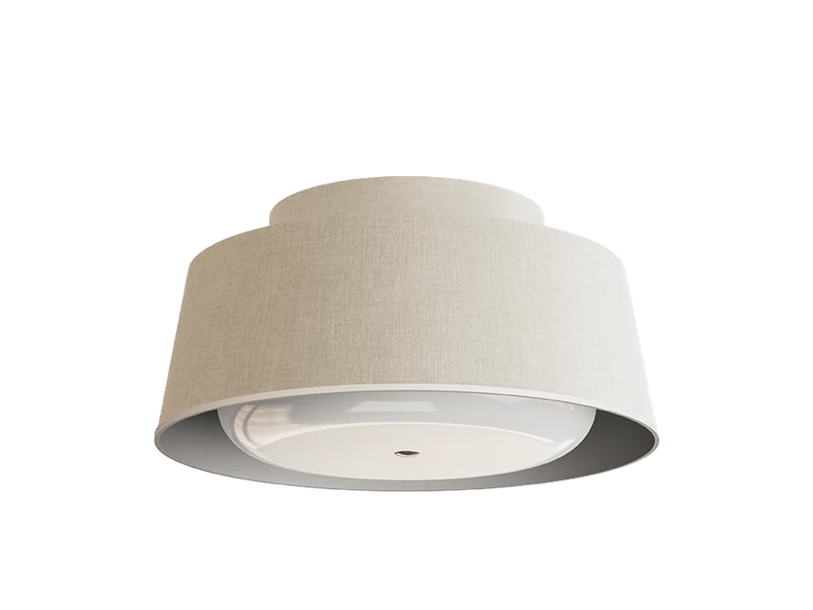 Nobi Ceiling light, desert-coloured shade, mounted flush to the ceiling