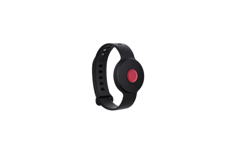 Nobi Wearable Call Button on a wristband